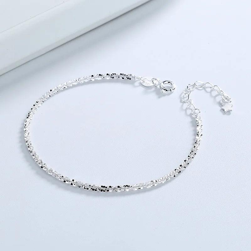Sterling Silver Bracelet 1.5MM Cauliflower Chain Gypsophila Bracelet