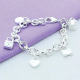 925 Sterling Silver Bracelet Starfish Pendant Charm Jewelry Wedding Gift