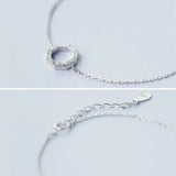 Hexagon Charm 925 Silver Bracelet For Women Girls Female Silver 925 Jewelry