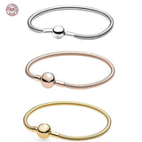 S925 Sterling Silver Snake Bone Bracelet for Women DIY Jewelry