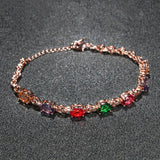 Cellacity Silver 925 Bracelet 7 Colors Gemstones Women Rose Accessory
