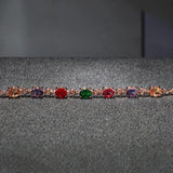 Cellacity Silver 925 Bracelet 7 Colors Gemstones Women Rose Accessory