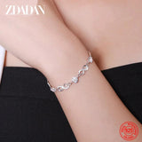 925 Silver Bow Bracelet Women's Jewelry
