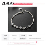 925 Silver Bow Bracelet Women's Jewelry