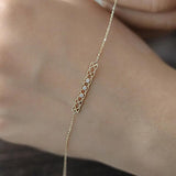 Zircon Hollow Stacked Bracelet 925 Silver 14k Plated Bangle