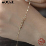 Zircon Hollow Stacked Bracelet 925 Silver 14k Plated Bangle