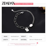925 Silver Retro Bracelet Chain For Women Jewelry Gift