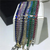4mm AAAAA Zircon cz Silver Tennis Bracelet for Women Men