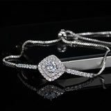 925 Sterling Silver Tennis Bracelet Bangle CZ Wedding Gift