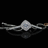 925 Sterling Silver Tennis Bracelet Bangle CZ Wedding Gift
