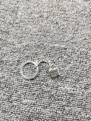 Electroplated 925 Silver Lock Ring Key Chain Jewelry