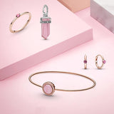 925 Silver Bracelet Sparkling Wishbone Heart Bangle Friendship Bangles