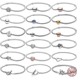 925 Sterling Silver Rose Bucket Bracelet for DIY Jewelry