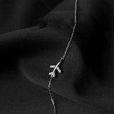 Sterling Silver Crystal Airplane Charm Bracelet Wedding Jewelry