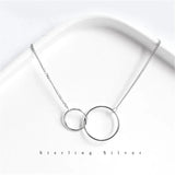 925 Silver Double Ring Geometric Bracelet Women Temperament Jewelry