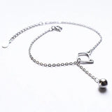 925 Sterling Silver Cat Bell Chain Bracelet Women Sweet Temperament