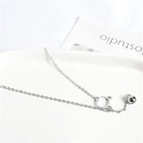925 Sterling Silver Cat Bell Chain Bracelet Women Sweet Temperament