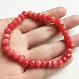 Vintage Faceted Light Red Ruby Bracelet