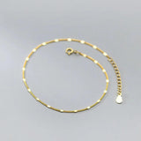 925 Sterling Silver Flakes Chain Anklet for Women