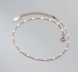 925 Sterling Silver Flakes Chain Anklet for Women
