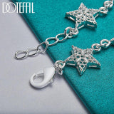 925 Silver Six Star Bracelet Wedding Charm Jewelry