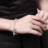 925 Silver Horse Package Boots Bracelet for Women