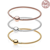 925 Silver Buckle Bracelet for Charm Beads DIY Jewelry