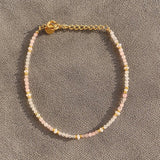 18KGF Women Natural Crystal Bracelet Small Nature Freshwater Pearl Bracelets