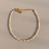 18KGF Women Natural Crystal Bracelet Small Nature Freshwater Pearl Bracelets