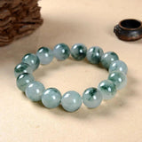 Natural Emerald Jade Beads Bracelet Elastic Bangle Charm Jewellery