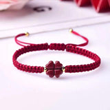 Cinnabar Lucky Clover Bead DIY Bracelet for Woman