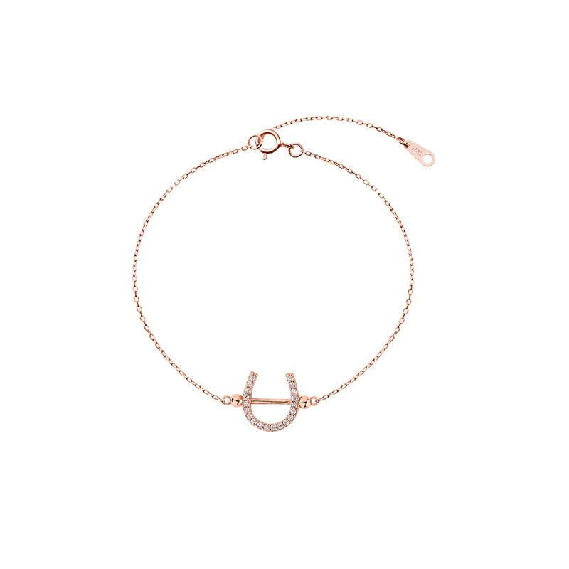 925 Silver Zircon U Chain Bracelet Women Party Jewelry