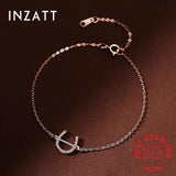 925 Silver Zircon U Chain Bracelet Women Party Jewelry