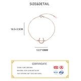 925 Silver Zircon U Chain Bracelet Women Party Jewelry