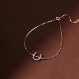 925 Silver Zircon U Chain Bracelet Women Party Jewelry