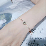 Adjustable Zircon Silver Bracelet Fine Jewelry