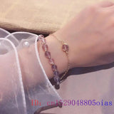 Natural Jadeite Gemstone Beads Bracelet for Women