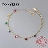 925 Silver Zircon Water Drop Bracelet for Women