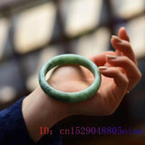 Green Jadeite Charm Bracelet for Women Chinese Gemstone Bangle Jewelry