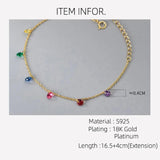Colorful Diamond 925 Sterling Silver Women's Bracelet