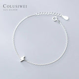 925 Silver Tiny Lightning Bracelet for Women Chain Fashion Jewelry