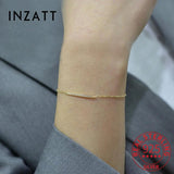 925 Silver Zircon Sticks 14K Charm Bracelet Women Party Jewelry