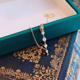 925 Silver Zircon Charm Bracelet Women Party Fine Jewelry Summer