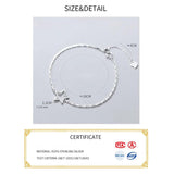 Women's Silver 925 Sterling Chain Bracelet Star Jewelry