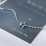Women's Silver 925 Sterling Chain Bracelet Star Jewelry