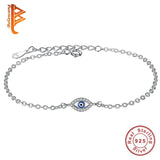 925 Silver Lucky Eye Charm Bracelet with Clear CZ Crystal