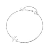 Airplane Bracelet Women Silver 925 Sterling Silver Fine Real Silver 925 Bra