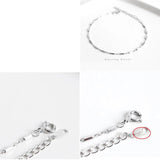 925 Sterling Silver Women's Bracelet Minimalist Jewelry