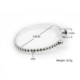 Antique 925 Sterling Silver Crystal Stripe Bangle
