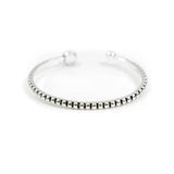 Antique 925 Sterling Silver Crystal Stripe Bangle